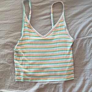 American Eagle Outfitters Multicolor Striped Crop Top